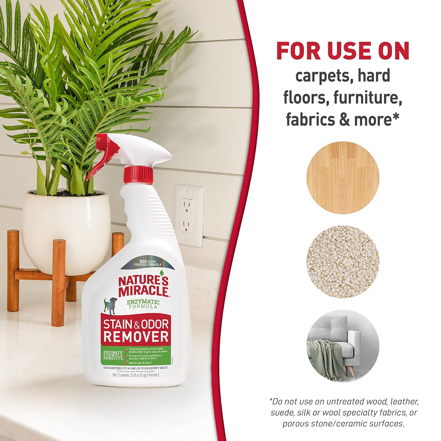 NATURES MIRACLE ADVANCE DISINFECTANT STAIN AND ODOUR REMOVER 32 OZ