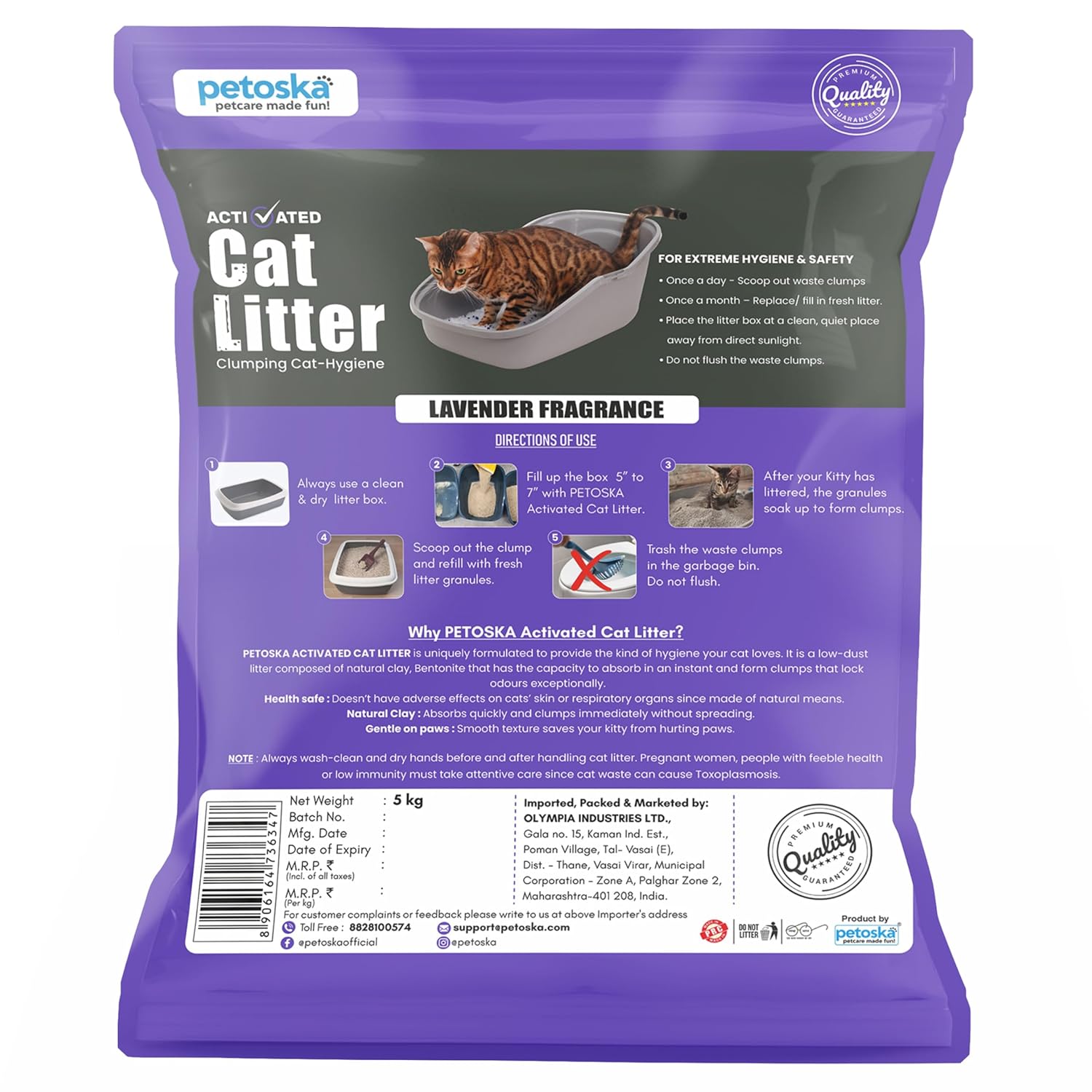 BEST CLEAN CAT LITTER LAVENDER 5KG