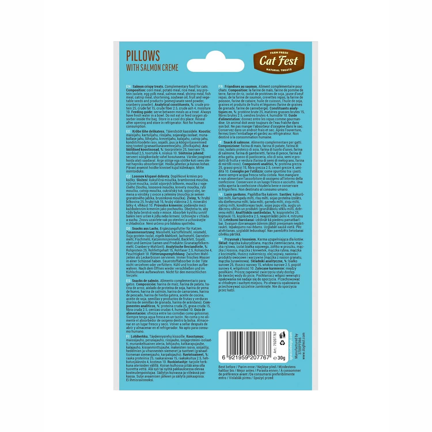 CATFEST PILLOWS WITH SALMON CREAM 30GM