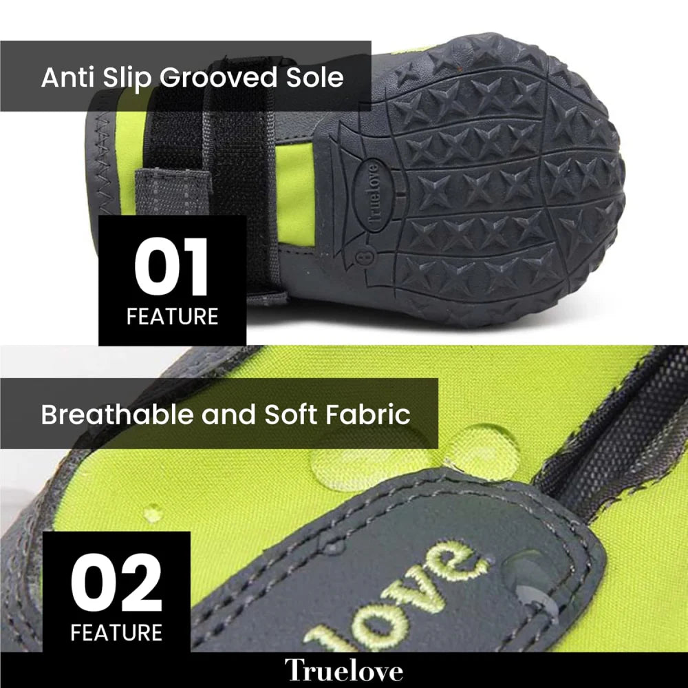 TRUELOVE PET BOOTS SIZE 8 NEON YELLOW