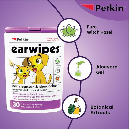 PETKIN EAR WIPES 30 PCS