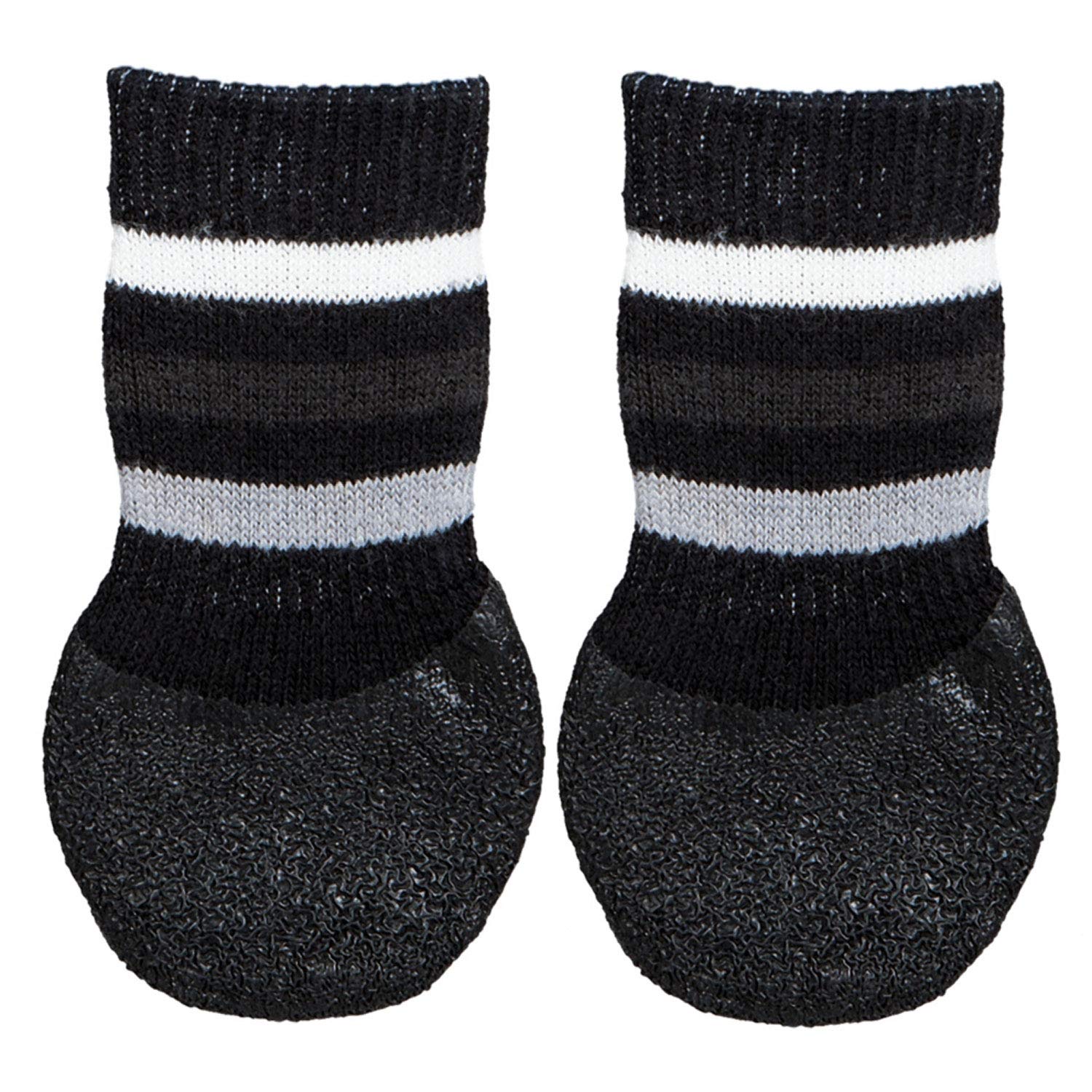 DOG SOCKS NON SLIP WITH ALL ROUND RUBBER COATING L XL 2 PCS BLACK
