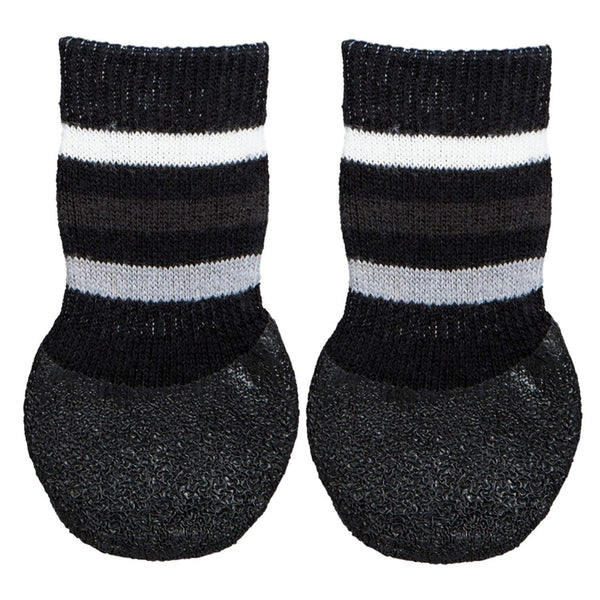 DOG SOCKS NON SLIP WITH ALL ROUND RUBBER COATING L XL 2 PCS BLACK