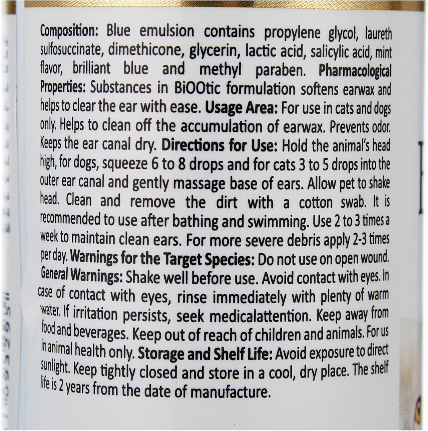 BP BIO OTIC EAR CLEANER FOR CATS AND DOGS