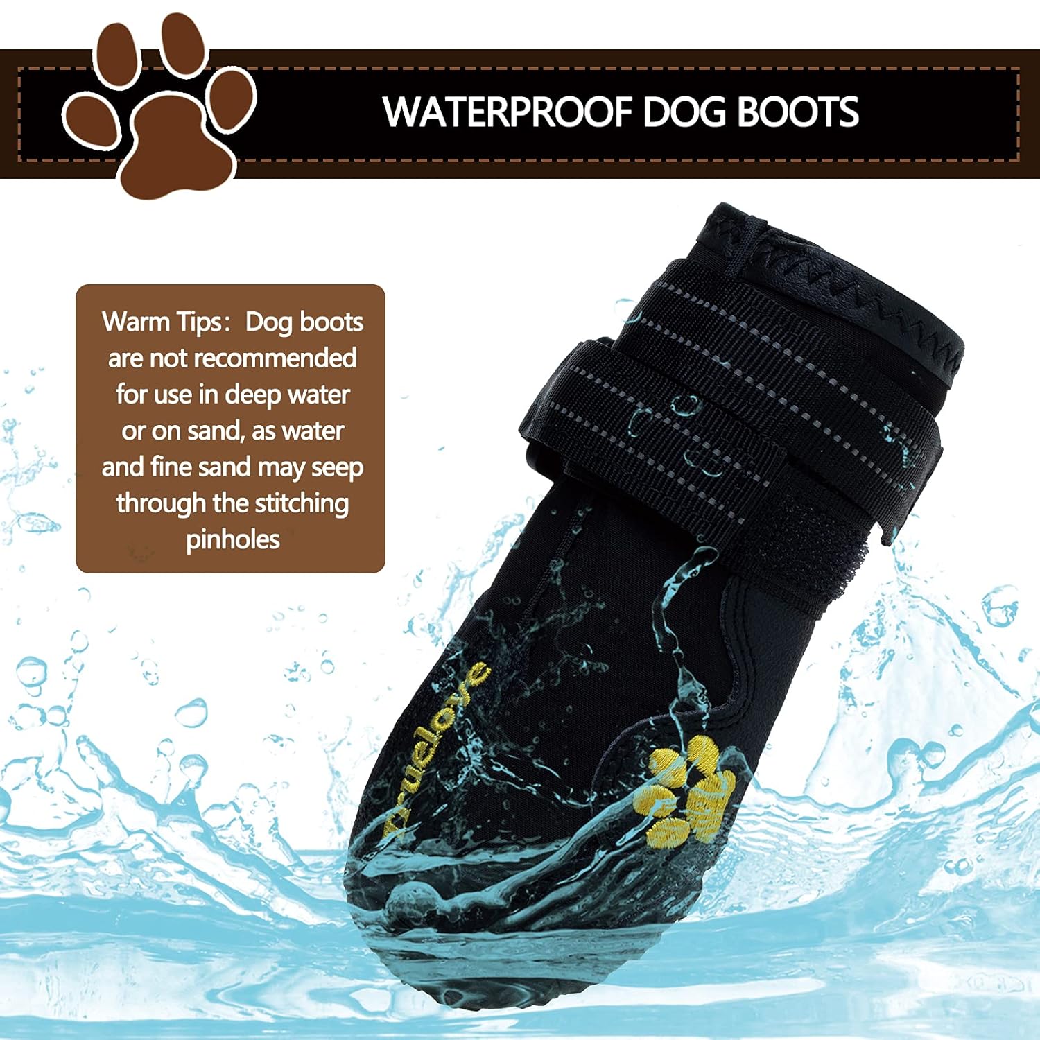 TRUELOVE PET BOOTS SIZE 8 BLACK