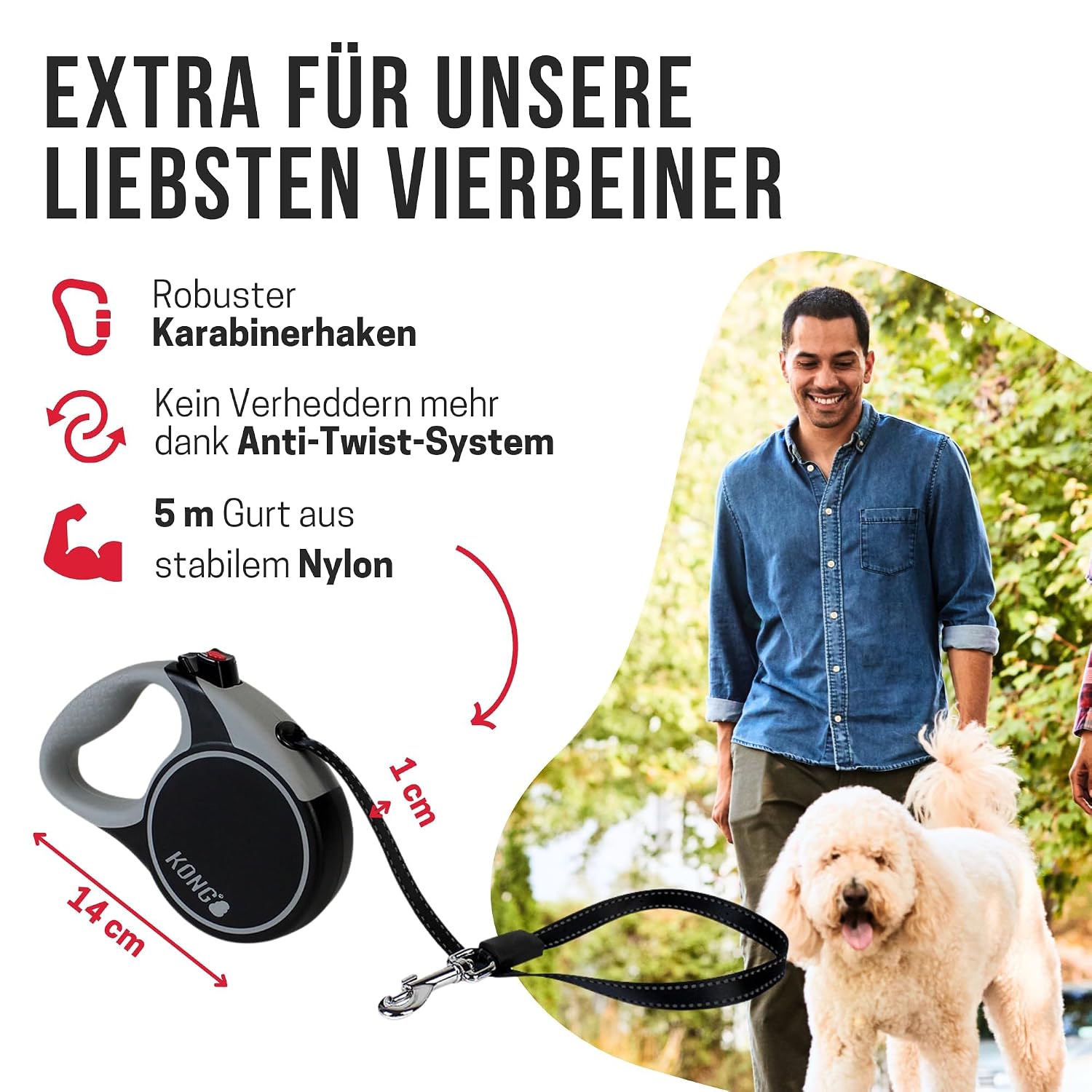 KONG RETRACTABLE TERRAIN BLACK S