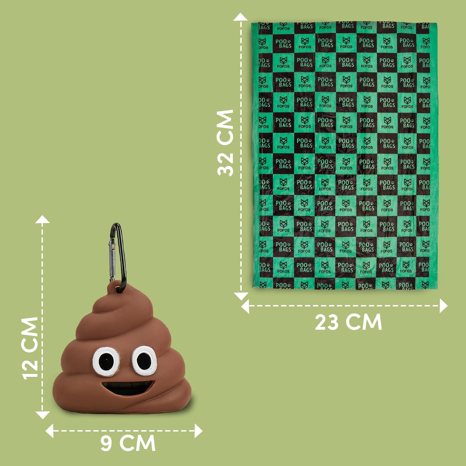 BARKBUTLER FOFOS POOP BAG SETS(34 BAGS WITH ONE DISPENSER)