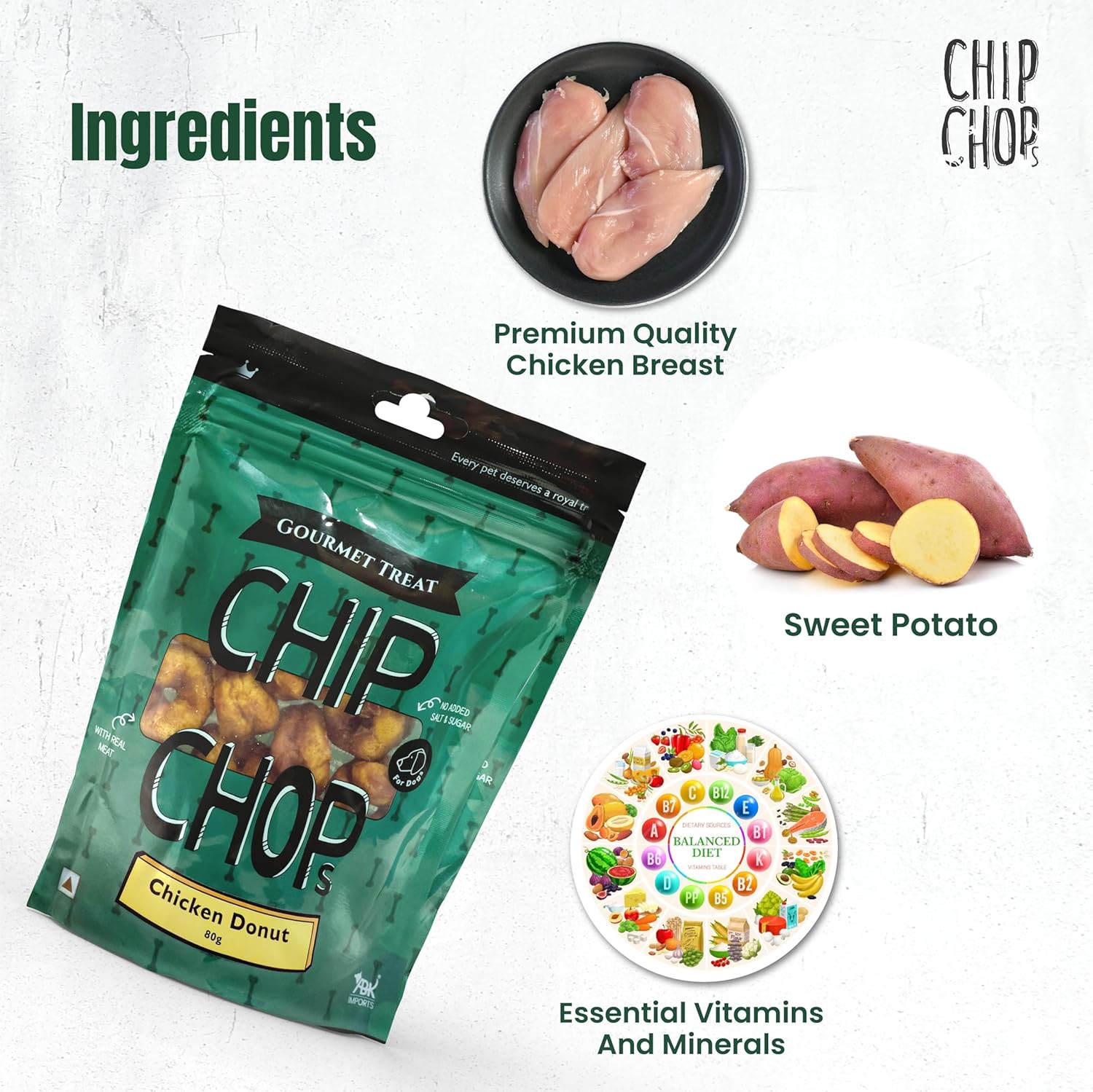 CHIP CHOPS CHICKEN DONUT 80G