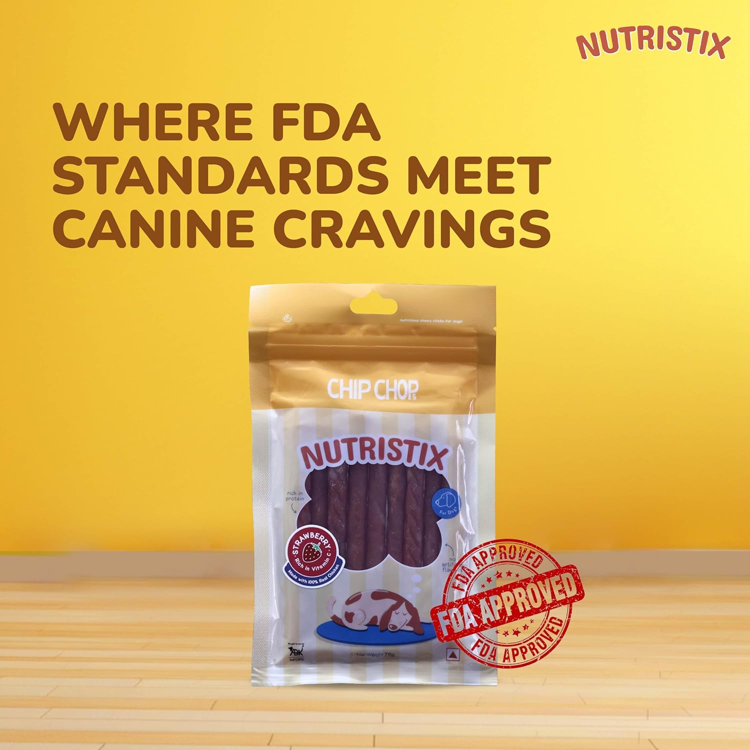 CHIP CHOPS NUTRISTIX STRAWBERRY 70G