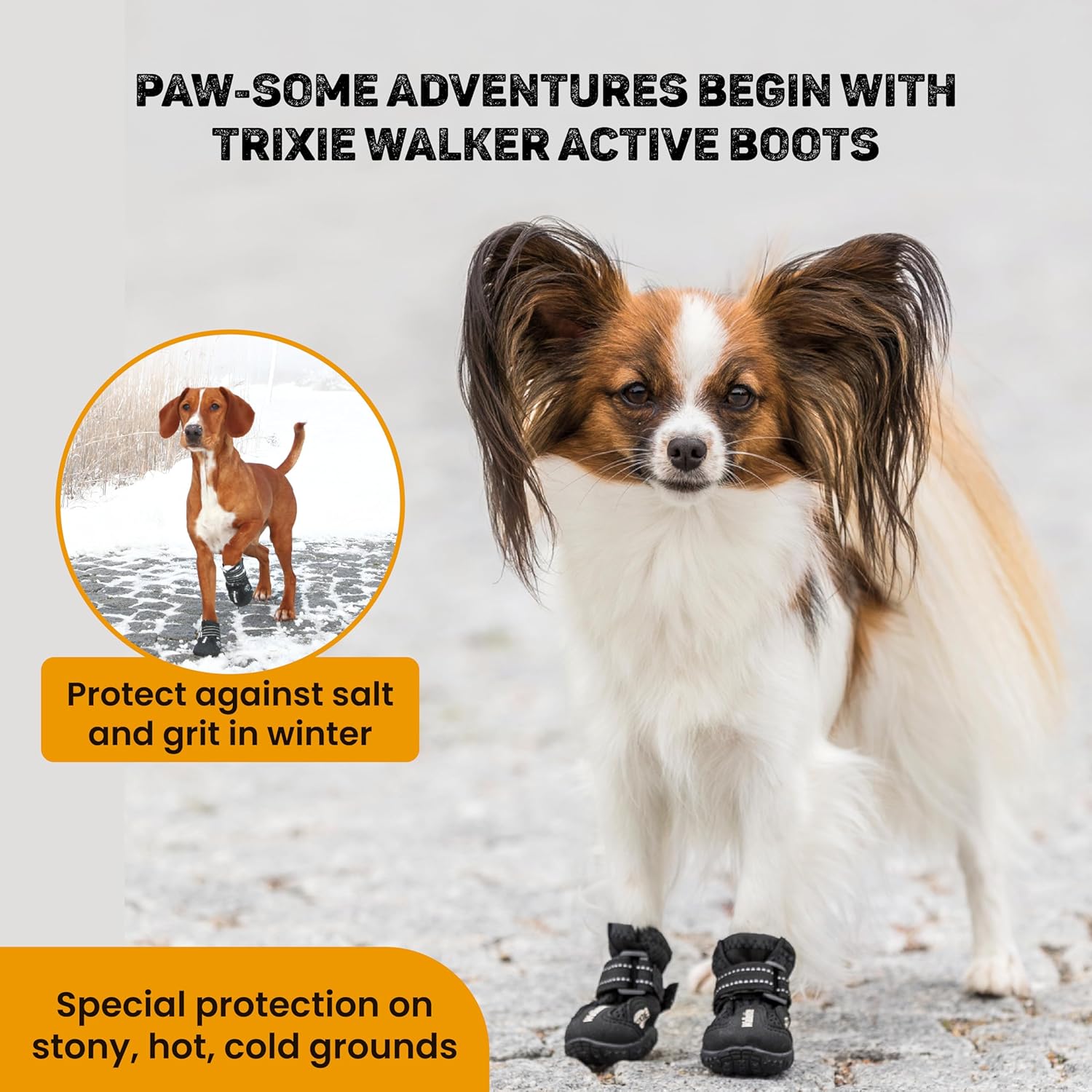 WALKER ACTIVE PROTECTIVE BOOTS S M 2PCS BLACK