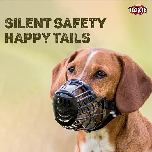 TRIXIE MUZZLE PLASTIC L XL 36CM BLACK
