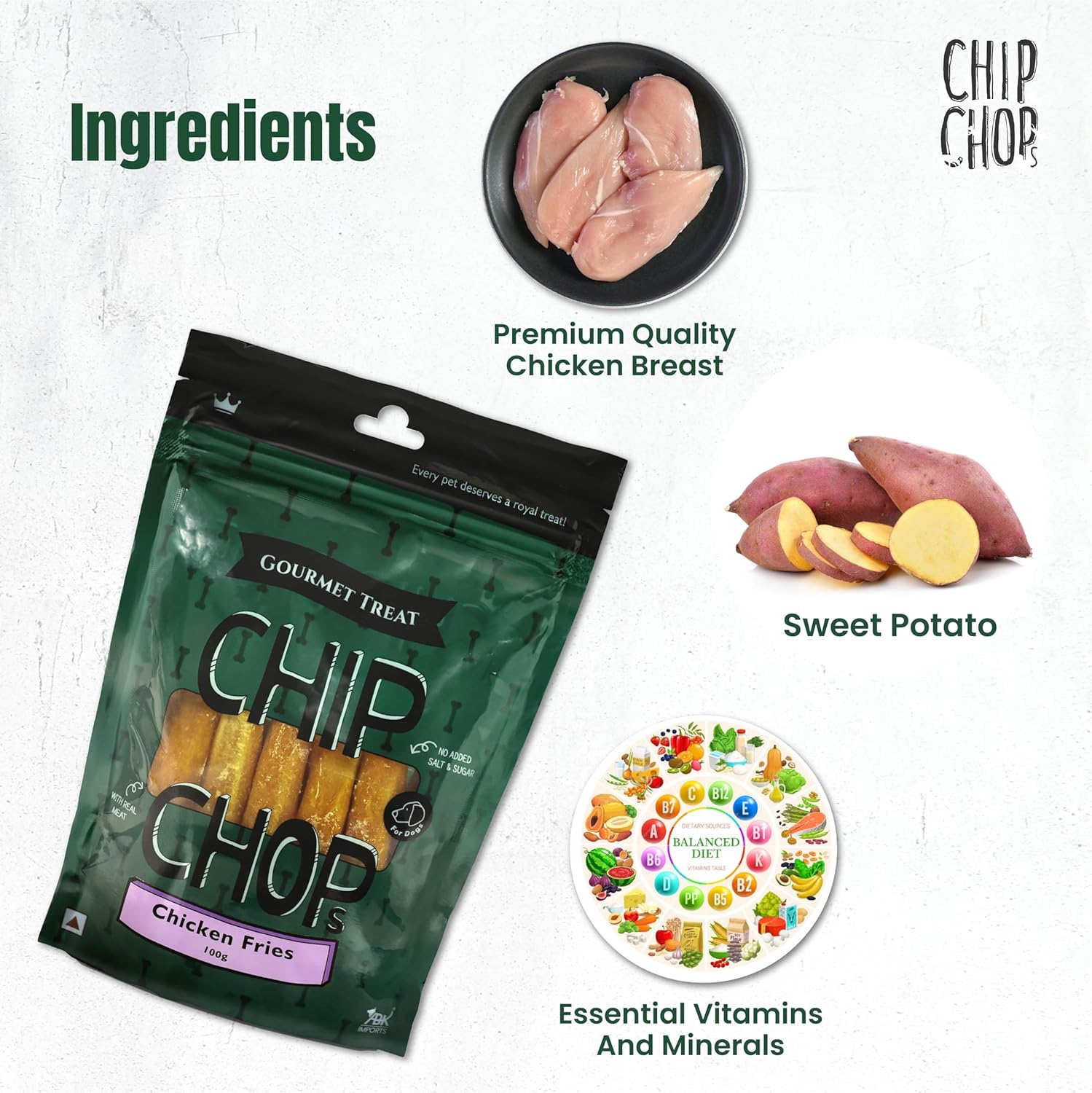 CHIP CHOPS CHICKEN FRIES 100G