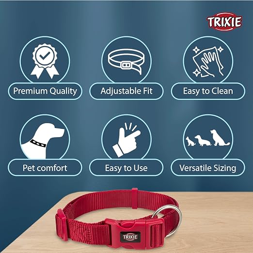 TRIXIE PREMIUM COLLAR M L 35 55CM 20MM RED