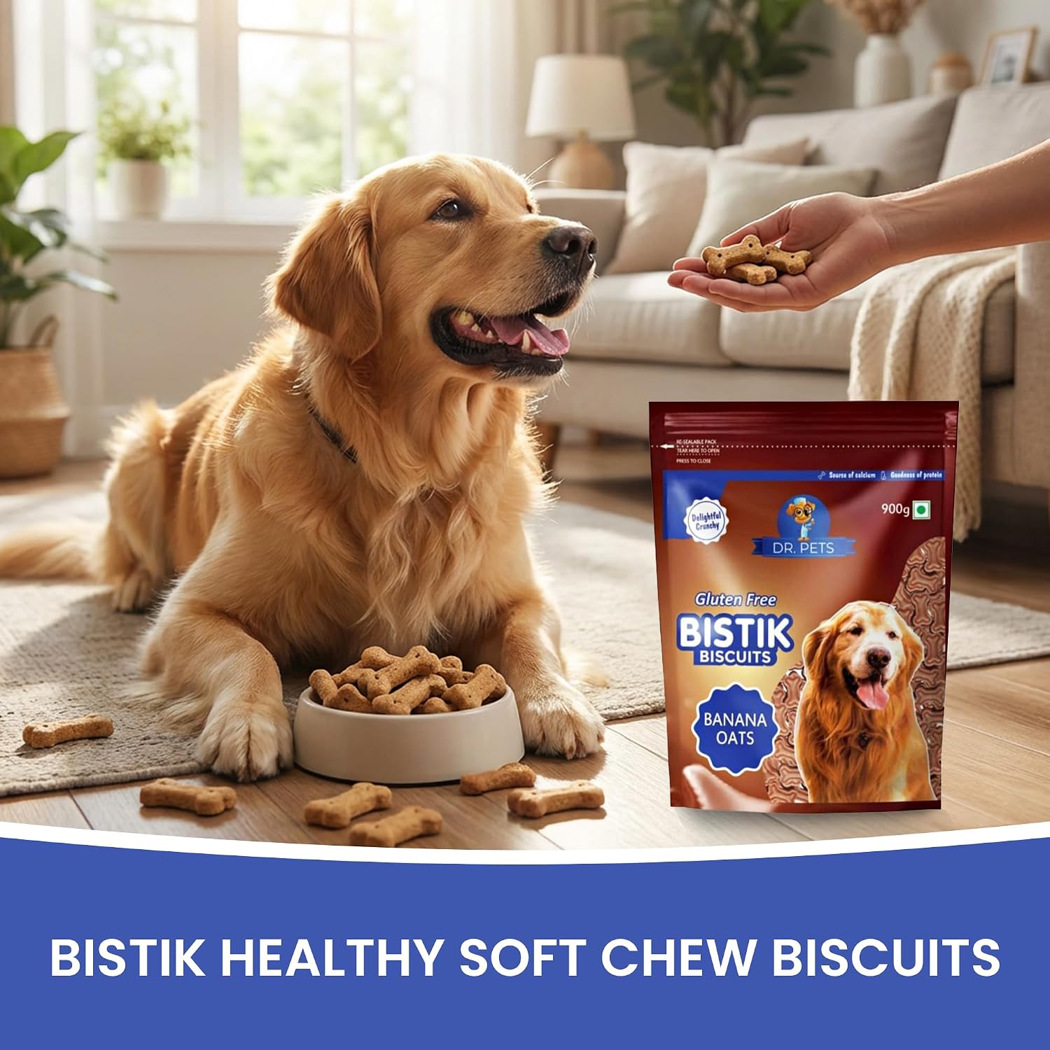 DR PET BISTIK BANANA OATS 900G