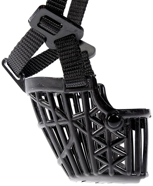 TRIXIE MUZZLE PLASTIC M L 26CM BLACK