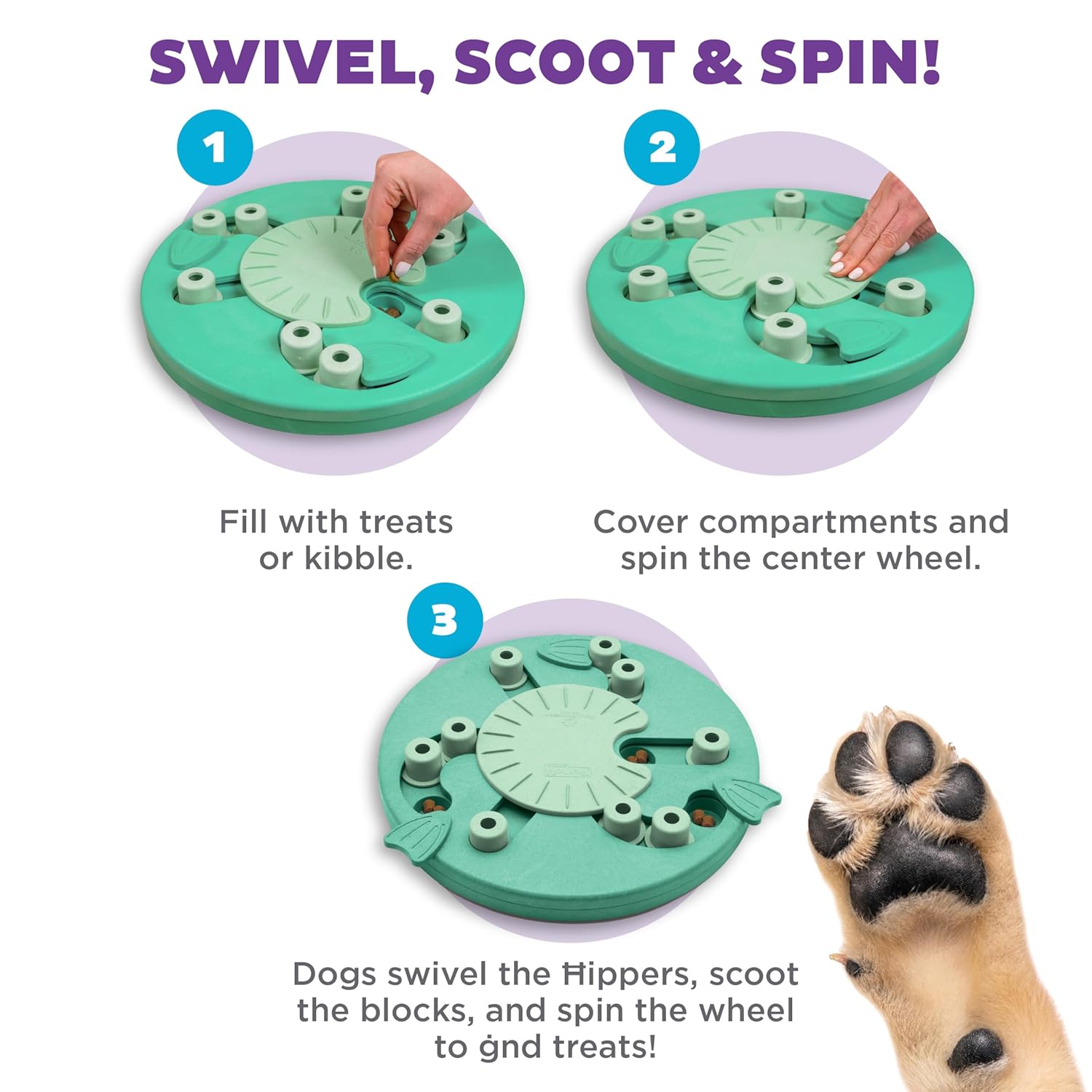 DOG WORKER INTERACTIVE TREAT 36 CM GREEN