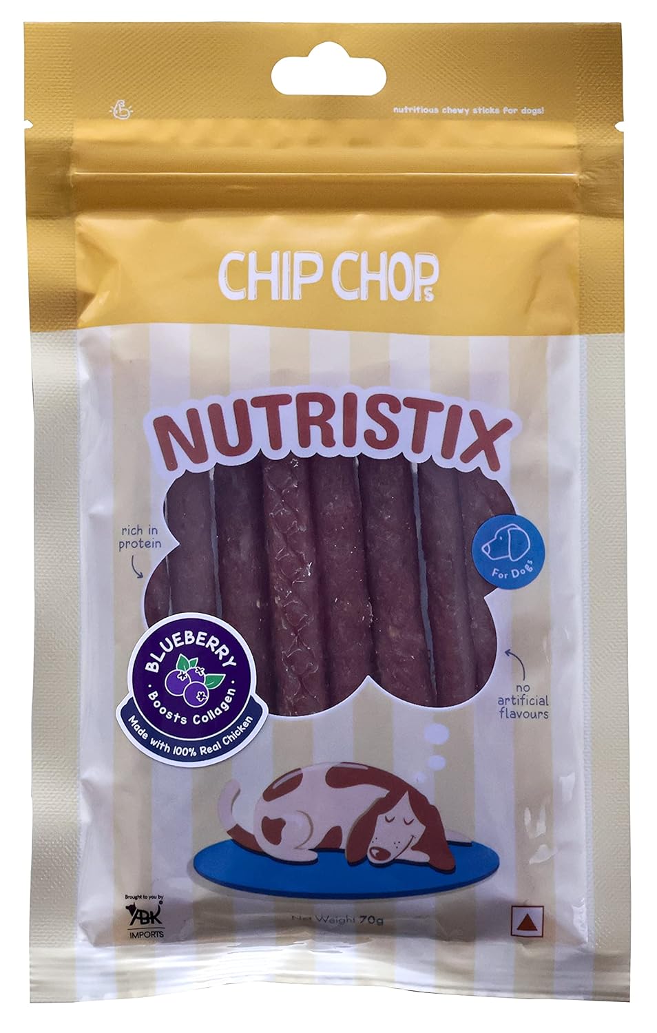 CHIP CHOPS NUTRISTIX BLUEBERRY 70G