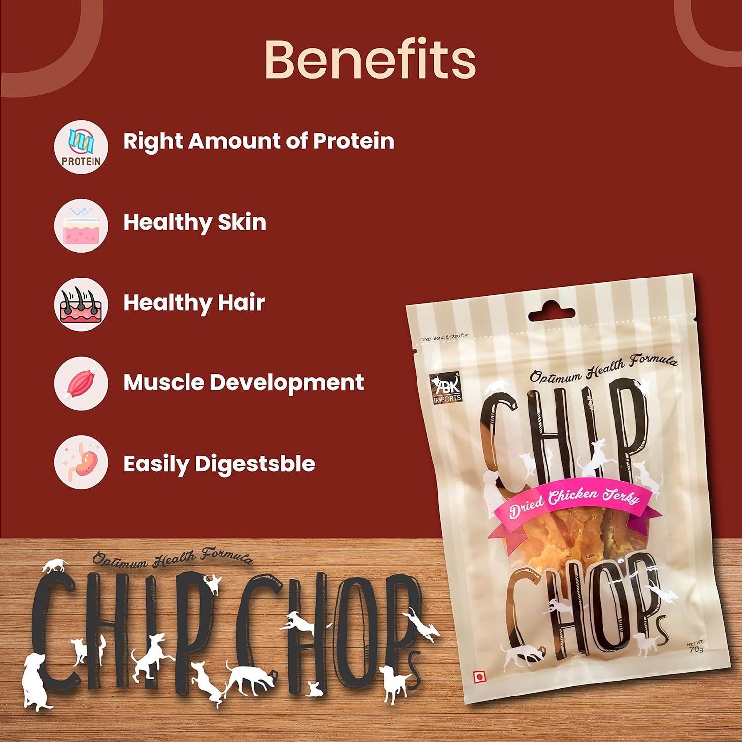 CHIP CHOP SUN DRIED CHICKEN JERKY 70G