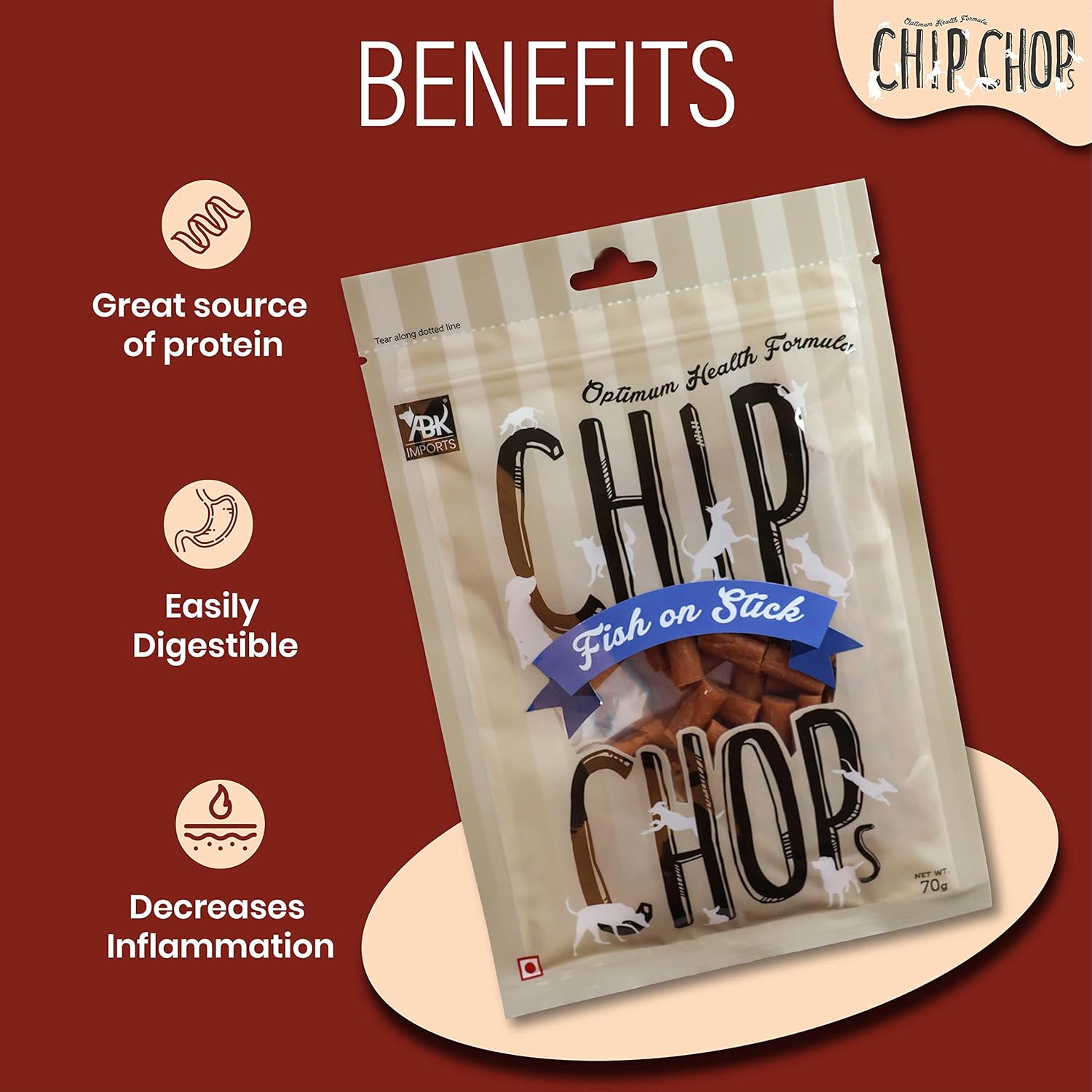 CHIP CHOP FISH ON STICK 250G