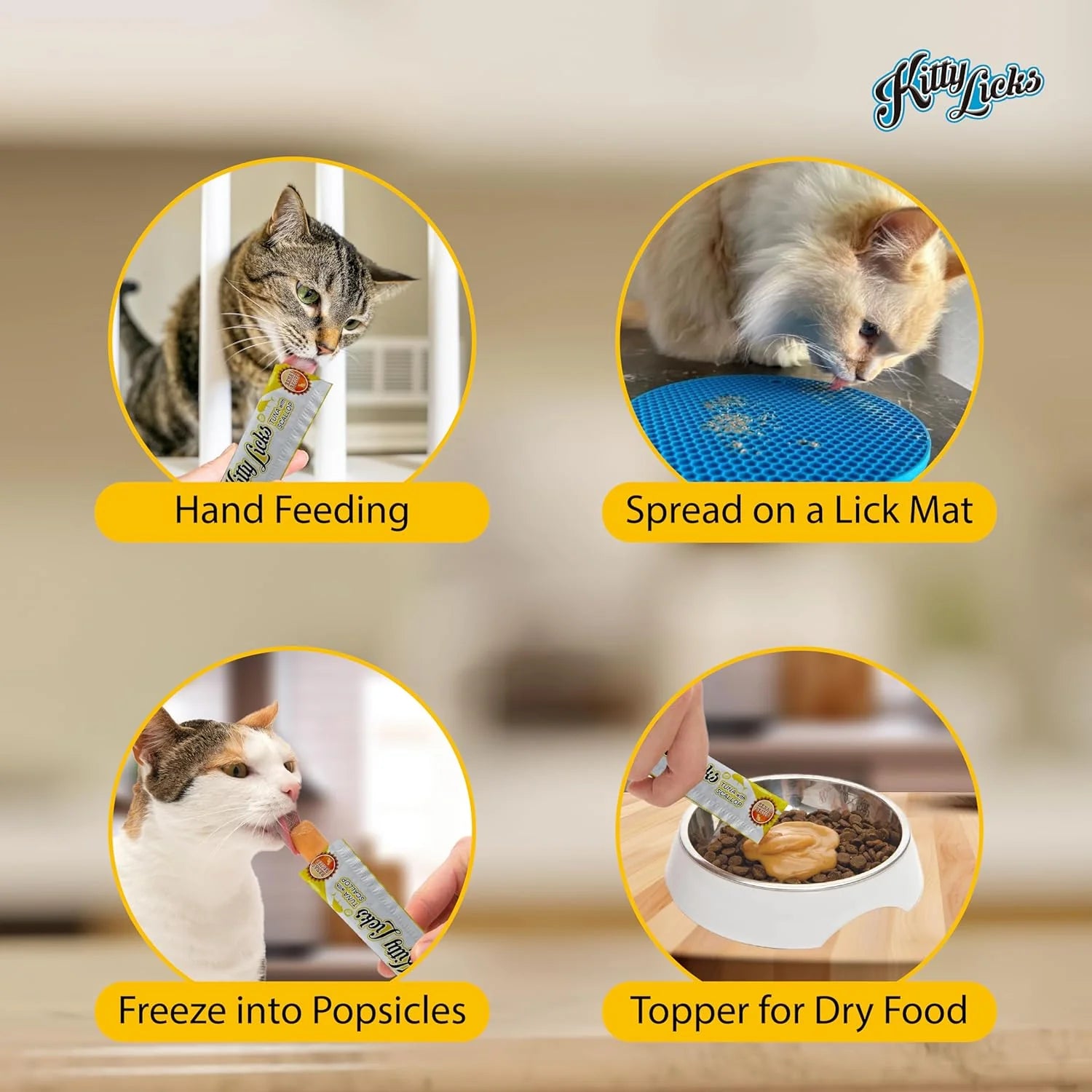 RENA KITTY LICKS TUNA WITH SCALLOP FLAVOR PACK OF 4