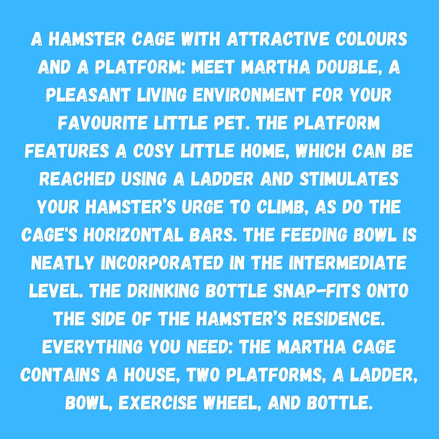 MARTHA HAMSTER AND GUNIEA PIGS CAGE 19X12X8 INCHES