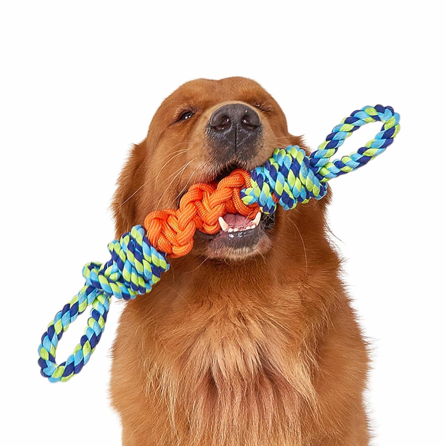 FOFOS FLOSSY ROPE DOG TOY YELLOW GREY
