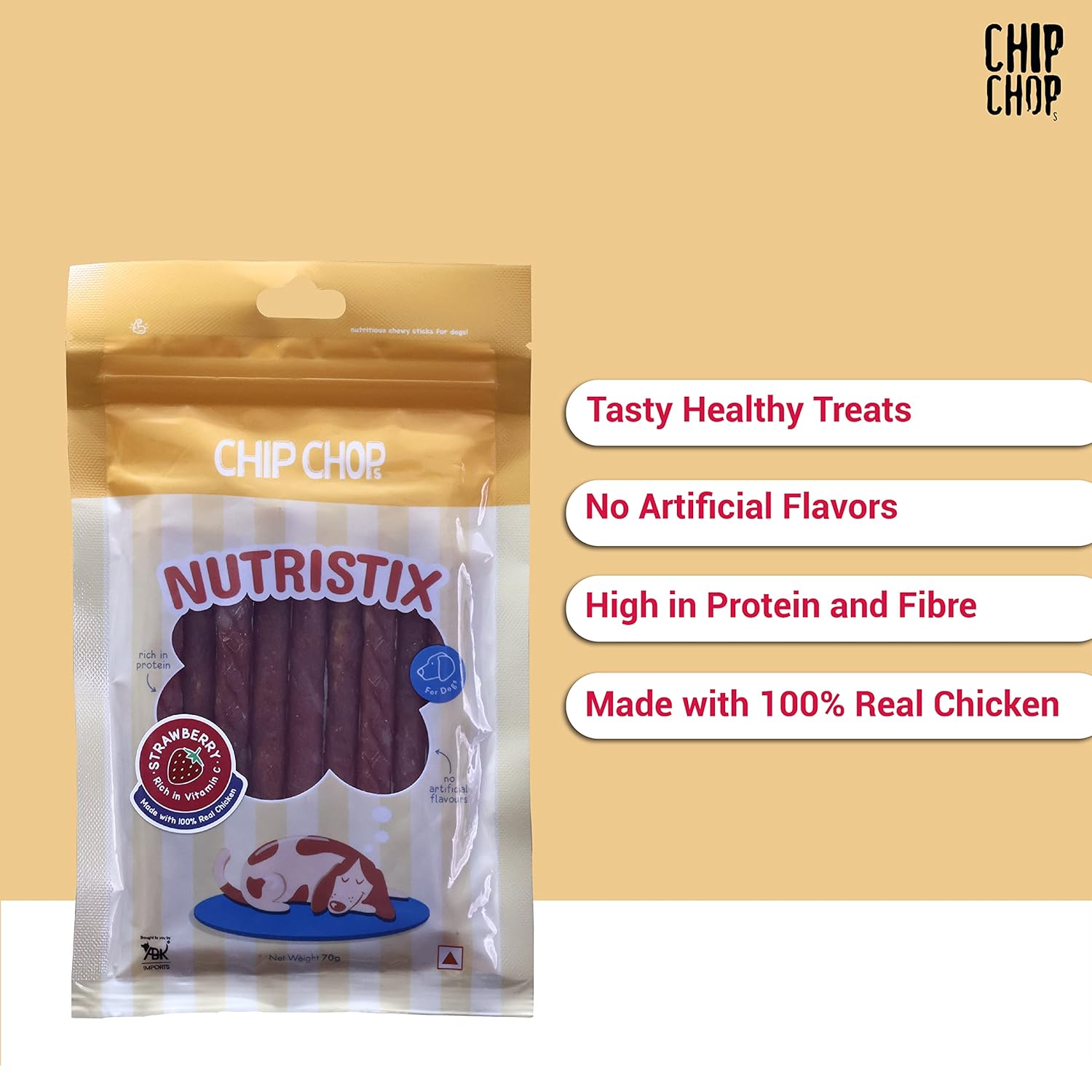 CHIP CHOPS NUTRISTIX CHICKEN 70G