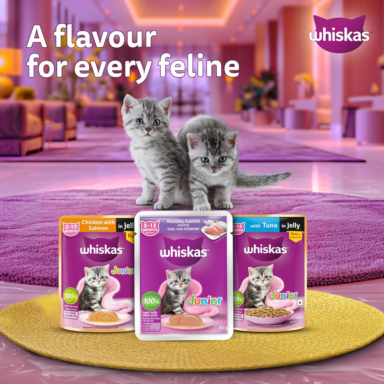 WHISKAS JUNIOR MACKEREL GRAVY 80G