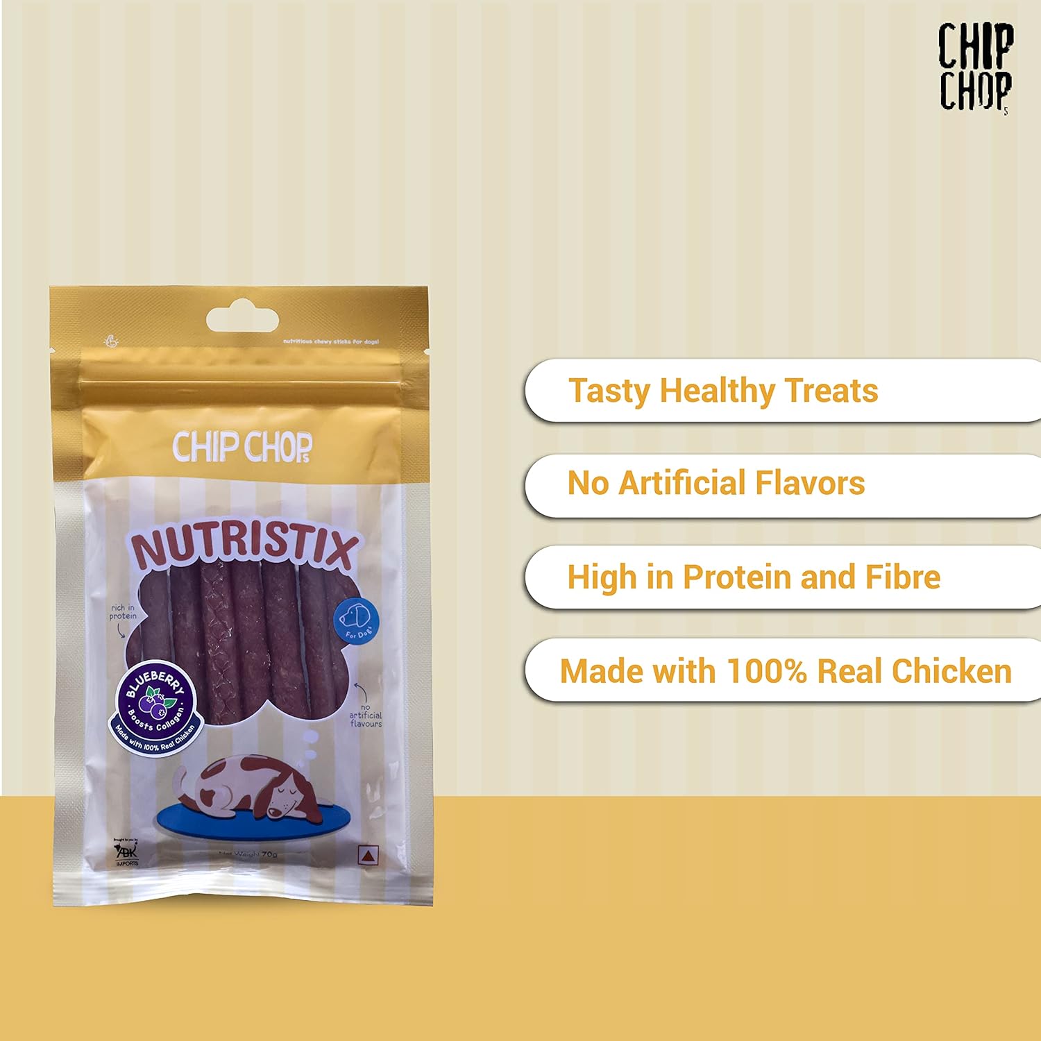 CHIP CHOPS NUTRISTIX BLUEBERRY 70G