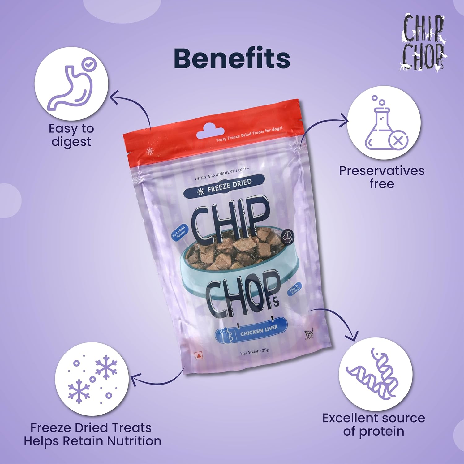 CHIP CHOPS FREEZE DRIED CHICKEN LIVER 35G