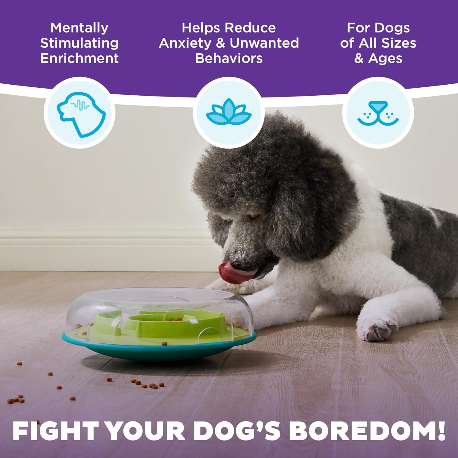 OUTWARD HOUND NINA OTTOSSON WOBBLE BOWL INTERACTIVE TREAT PUZZLE 29X29 CM