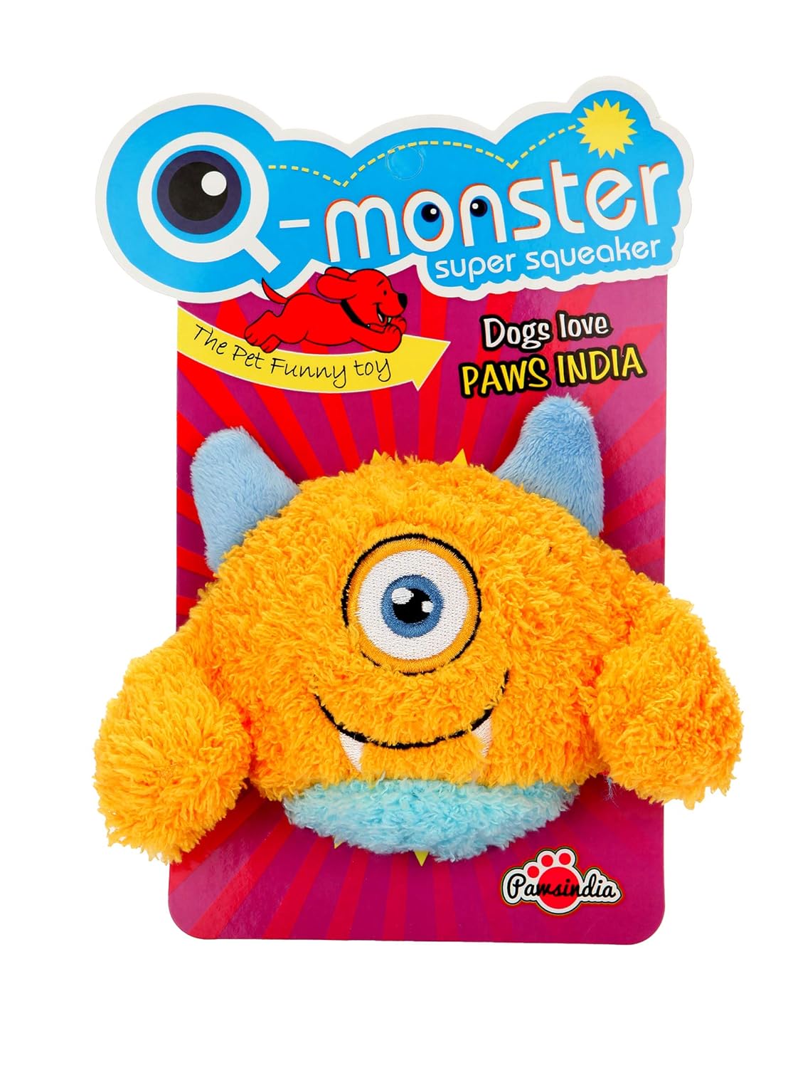 PW MONSTER BOUNCER DOG BALL ORANGE