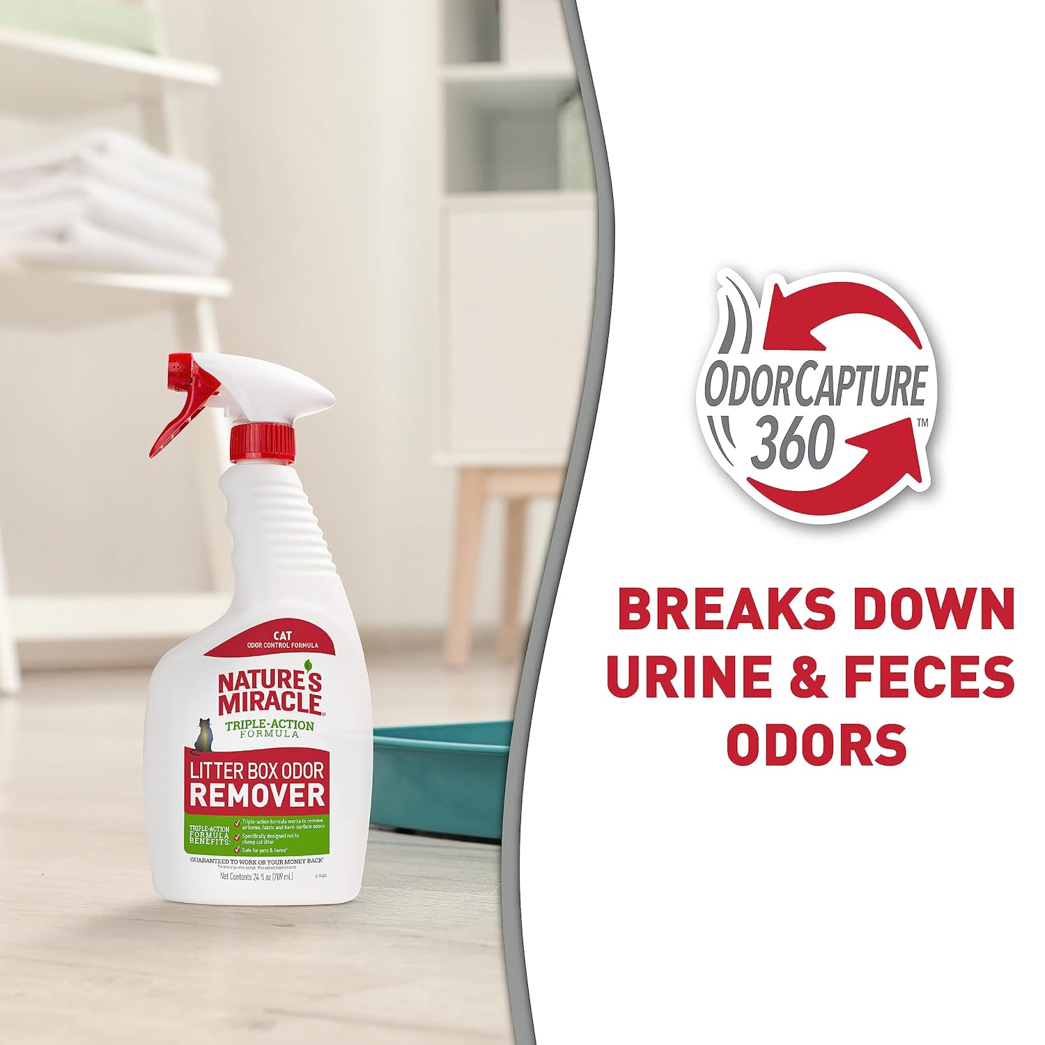 NATURES MIRACLE JFC LITTER PAN ODOUR DESTROYER UNSCENTED 24 OZ