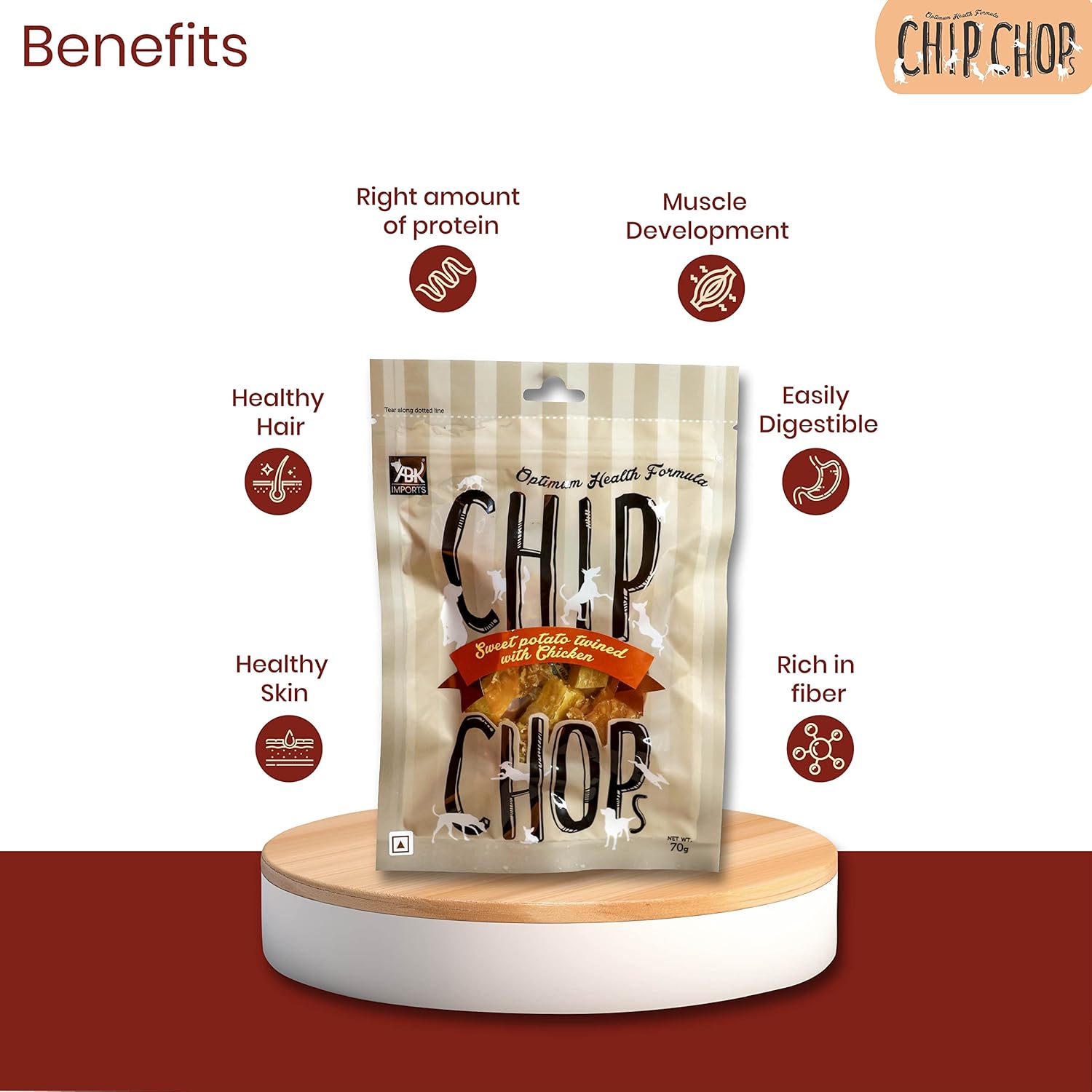 CHIP CHOP SWEET POTATO CHICKEN 70G
