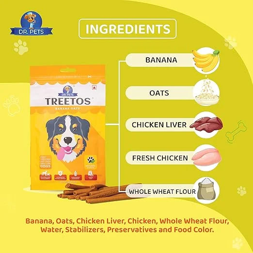 DR PET TREETOS BANANA OATS 70G