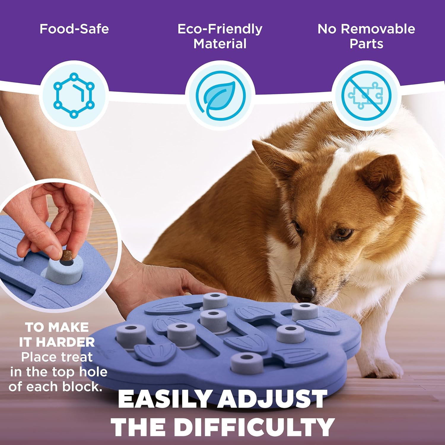 DOG HIDE N SLIDE INTERACTIVE TREAT 29 CM PURPLE