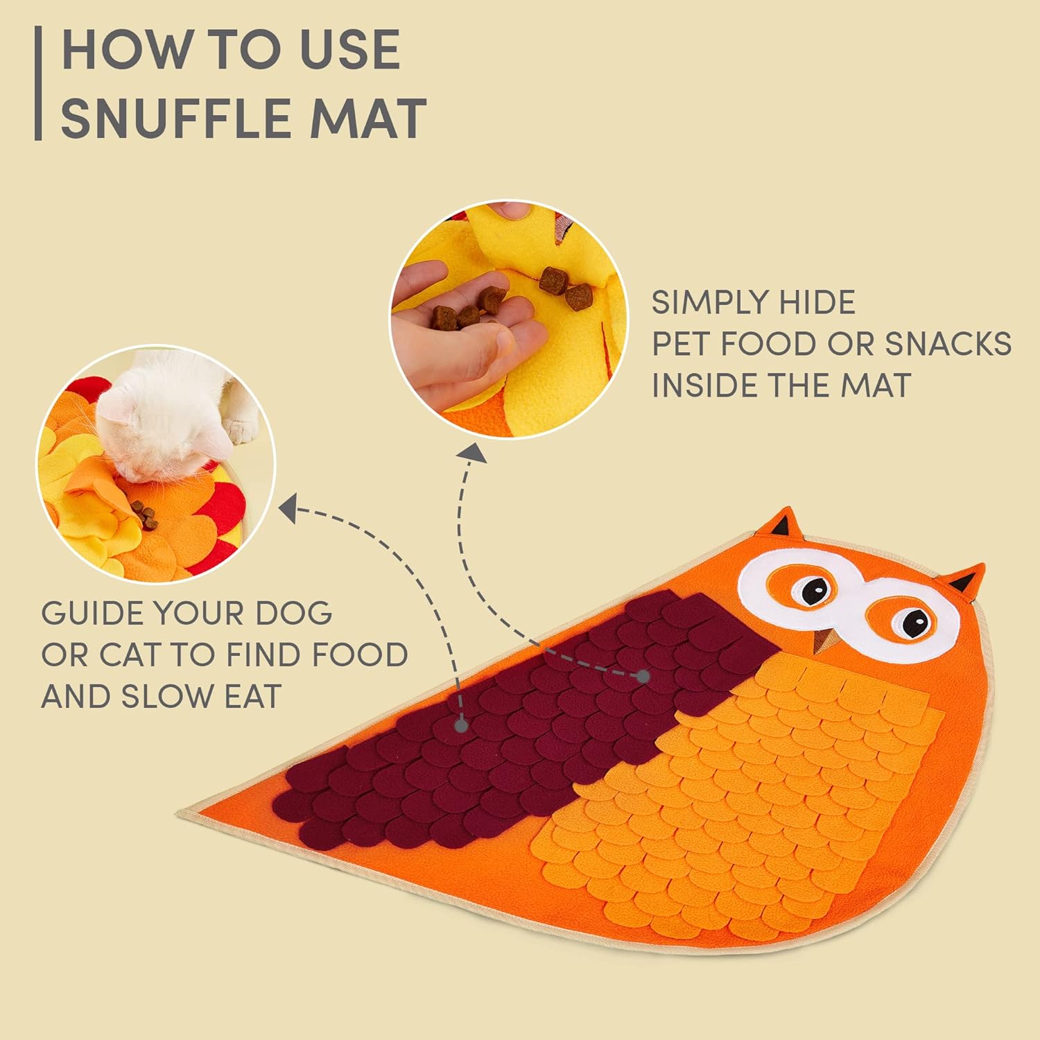 BARKBUTLER FOFOS SNUFFLE MAT OWL