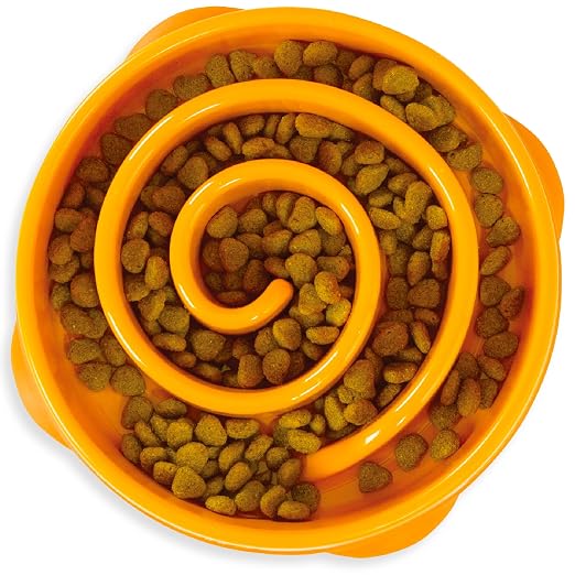 OUTWARD HOUND FUN FEEDER MINI SLOW FEED BOWL ORANGE