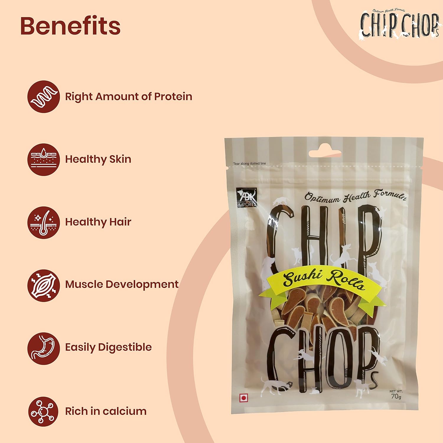 CHIP CHOP SUSHI ROLLS 250G