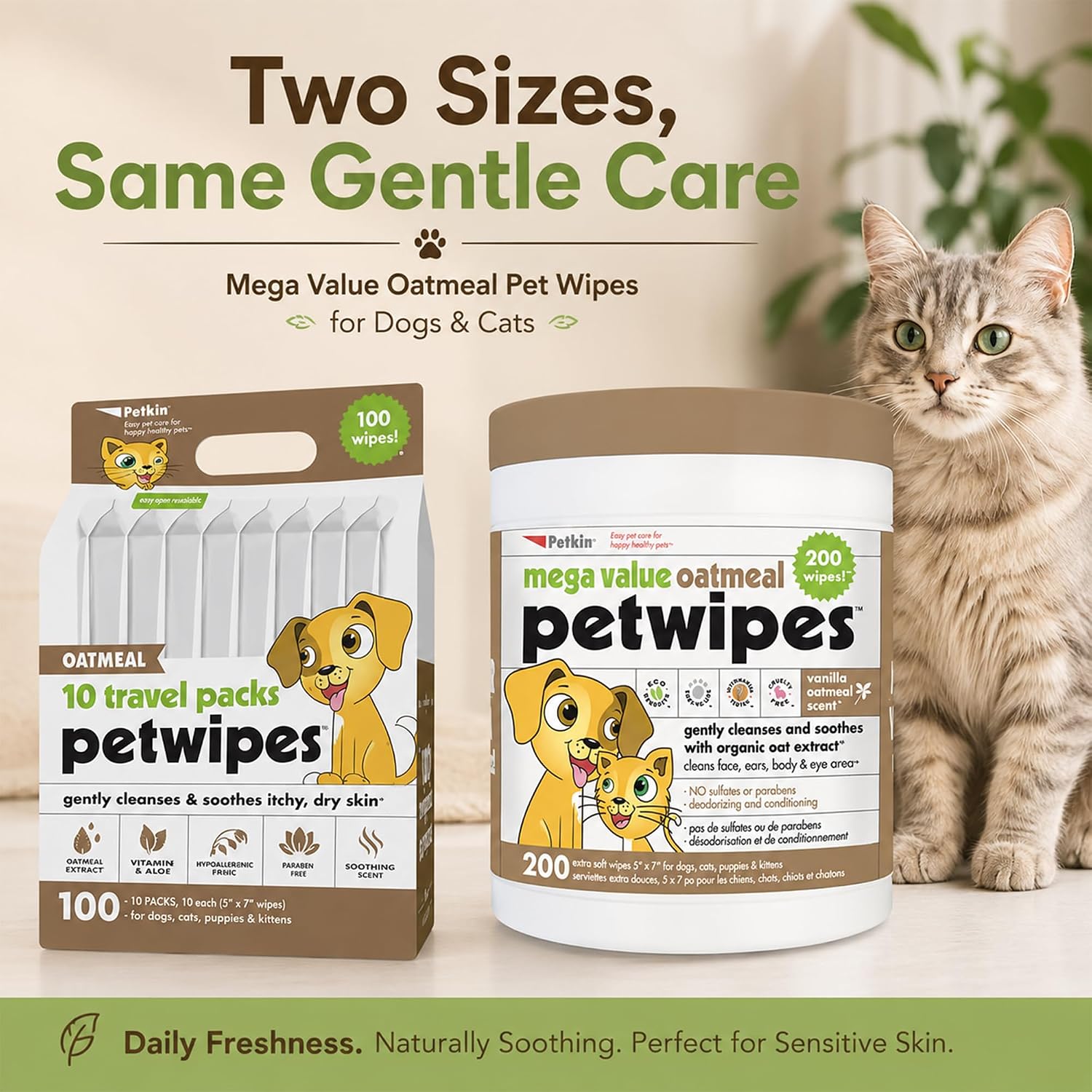 PETKIN MEGA VALUE PETWIPES 200 WIPES