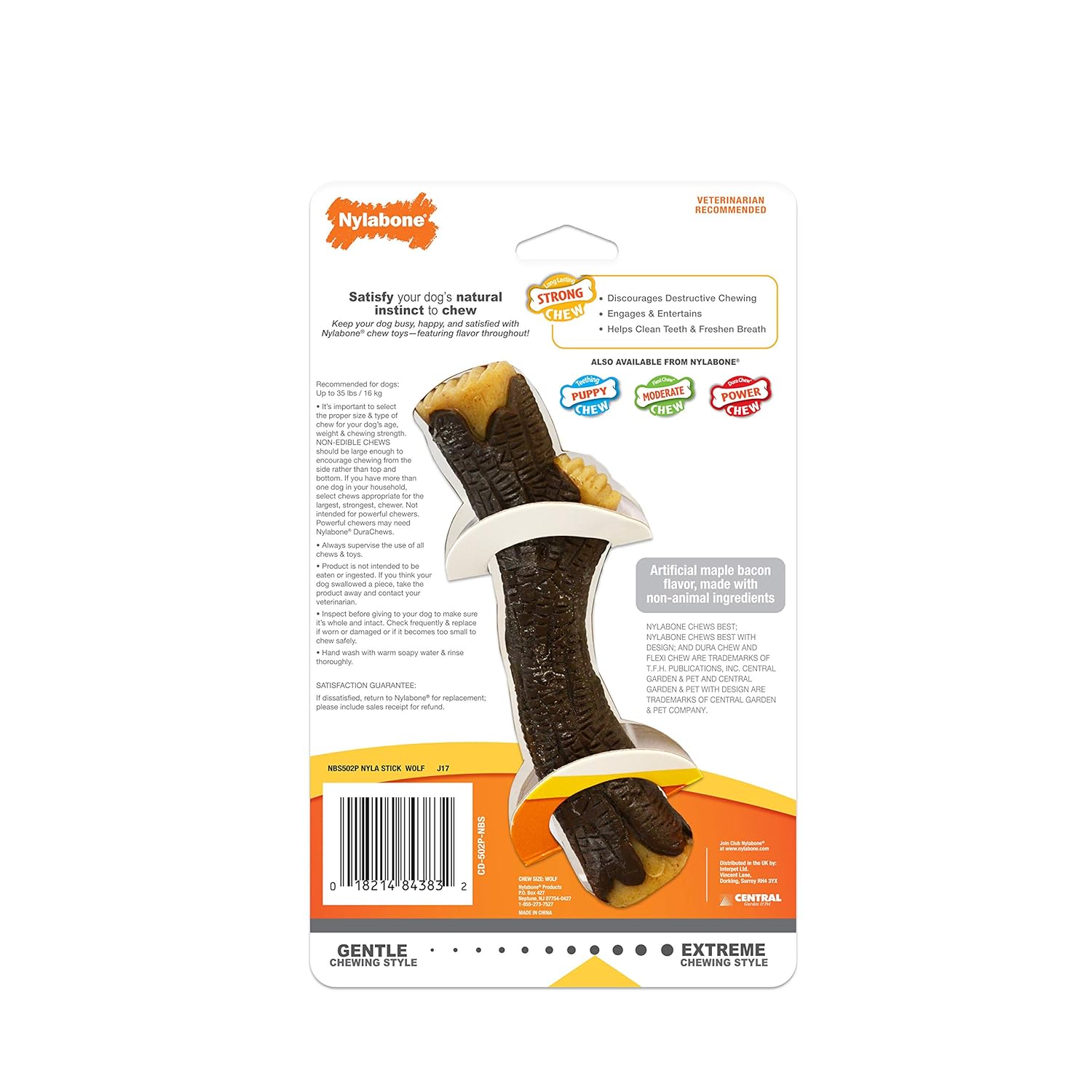 NB STRONG CHEW REAL WOOD STICK M