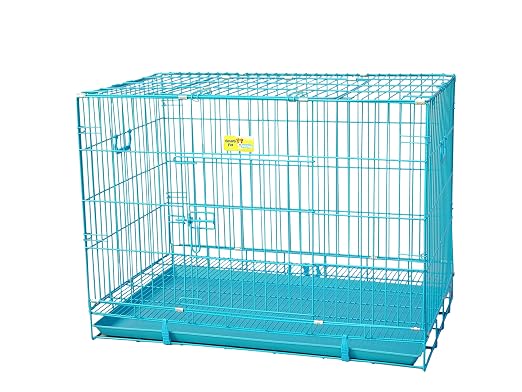 SMARTYPET DOG CAGE IMPORTED 36 INCHES LARGE BLUE