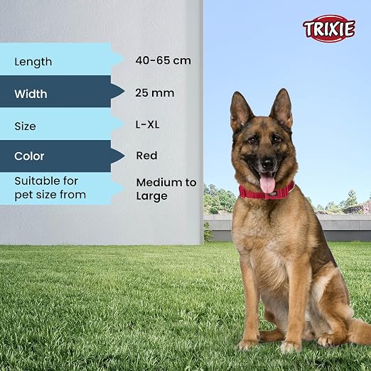 TRIXIE PREMIUM COLLAR L XL 40 65CM 25MM RED