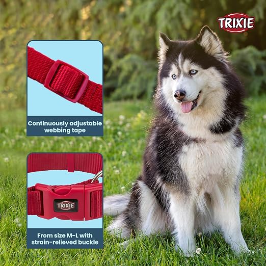 TRIXIE PREMIUM COLLAR M L 35 55CM 20MM RED
