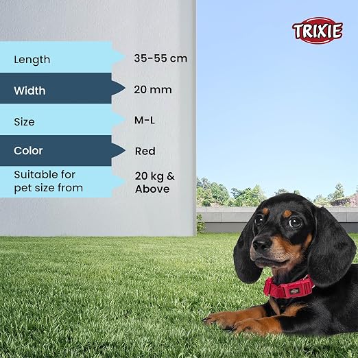 TRIXIE PREMIUM COLLAR M L 35 55CM 20MM RED