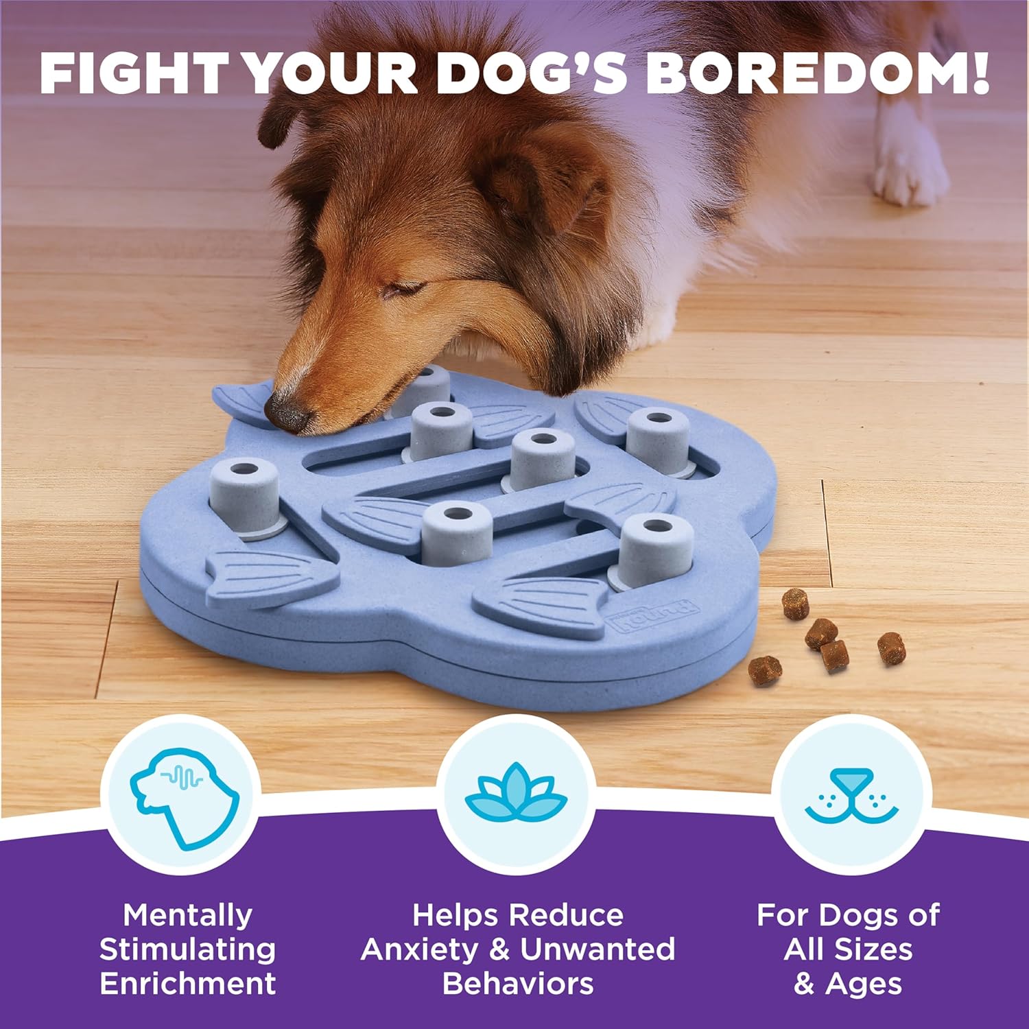 DOG HIDE N SLIDE INTERACTIVE TREAT 29 CM PURPLE