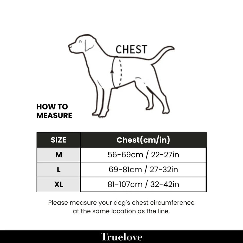 TRUELOVE ESCAPE PROOF DOG HARNESS BLACK M