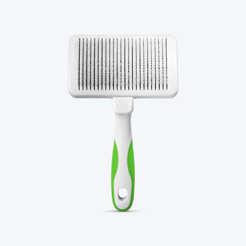 ANDIS SELF CLEANING SLICKER BRUSH W L GREEN