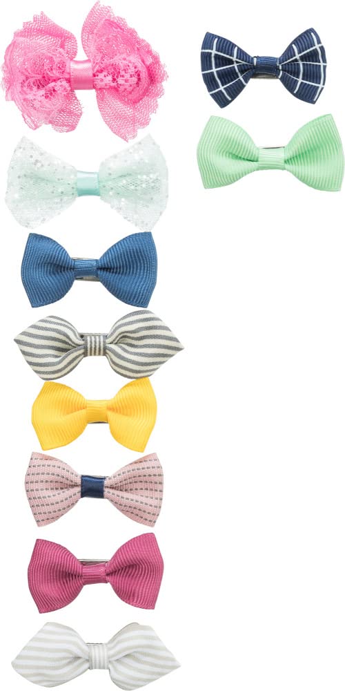 ASSORTMENT DOG HAIR BOWS SET OF 10 PCS