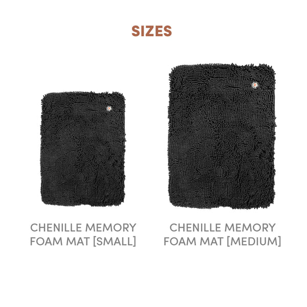 BARKBUTLER FOFOS CHENILLE MEMORY FOAM MAT GREY M